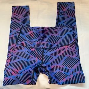 Noli Blue and Purple Geometric Leggings
